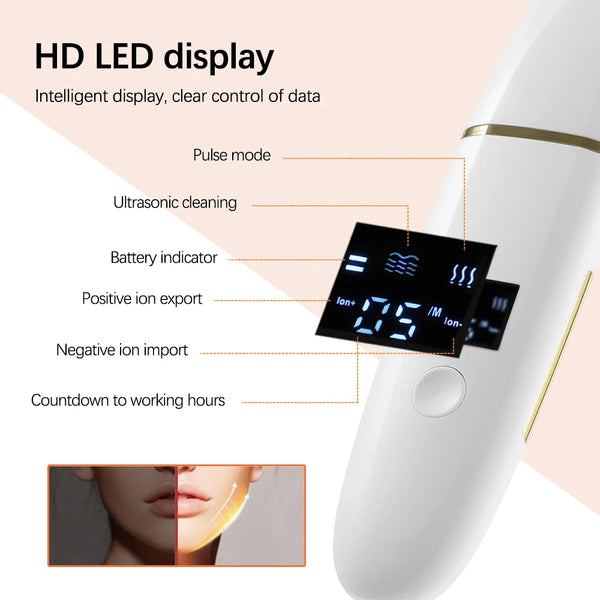 Ultrasonic Skin Scrubber Vibration Face