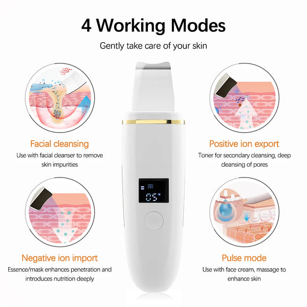 Ultrasonic Skin Scrubber Vibration Face