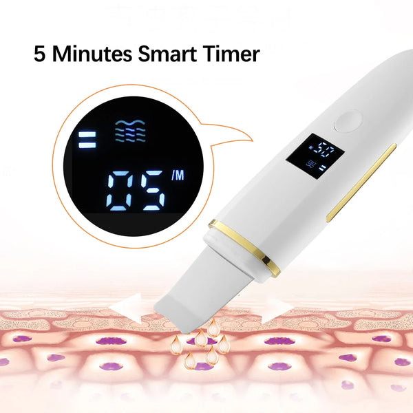 Ultrasonic Skin Scrubber Vibration Face