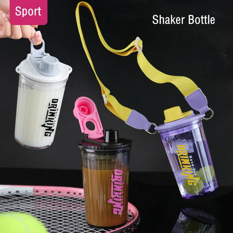 600ML Fashion Protein Powder Shaker Bottle